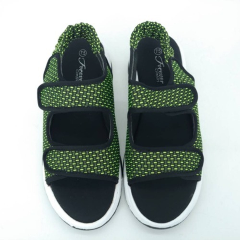 Forever Comfort Shoes Womens Unlimit-12 Green 7.5 Sport Sandals Hook Loop New